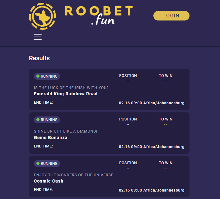 roobet game results