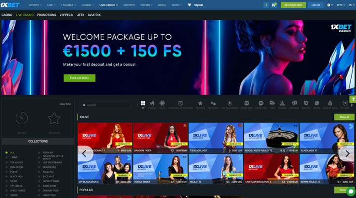 1xBet Casino Games