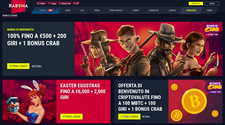 Rabona Casino Bonus