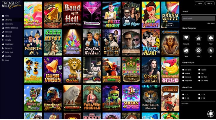 Treasure Mile Casino Games