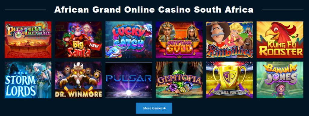 African Grand Casino Game Selection