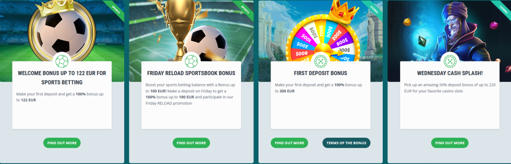 22bet casino bonus